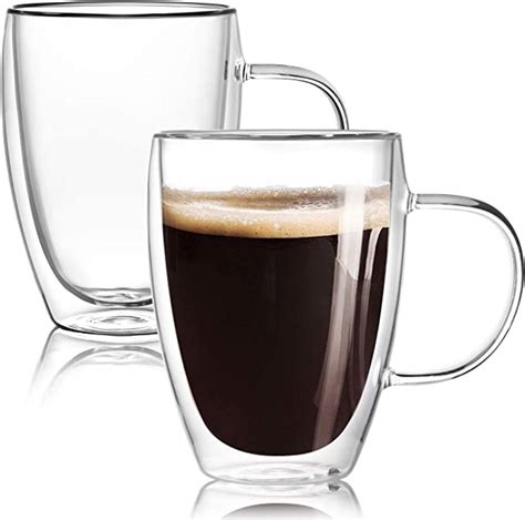 High Borosilicate Double Wall Coffee Mug Cappuccino Mugs …