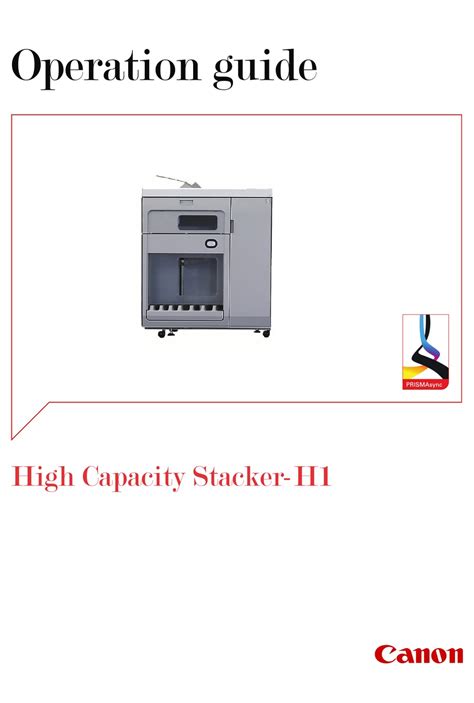 High Capacity Stacker - Canon Global