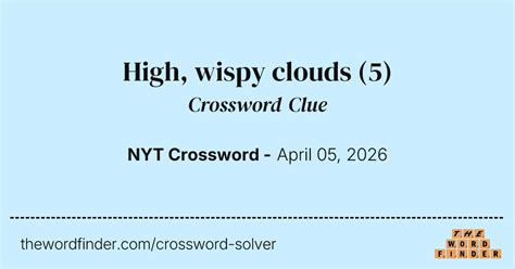 High Clouds Crossword Clue