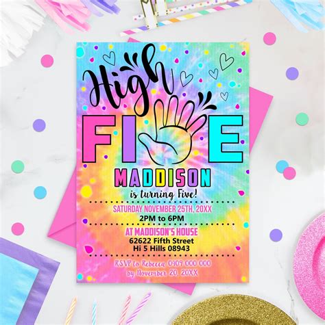 High Five Birthday Invitation Template Free