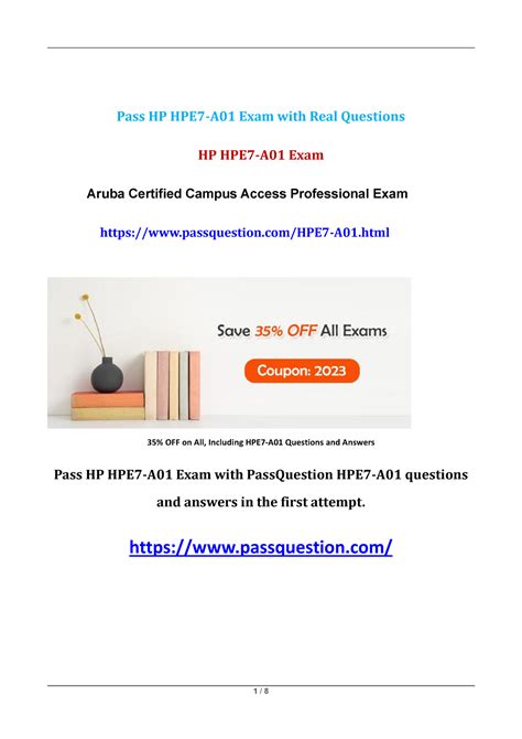 High HPE7-A01 Passing Score