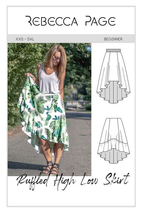 High Low Skirt Pattern Free Sewing Tutorial