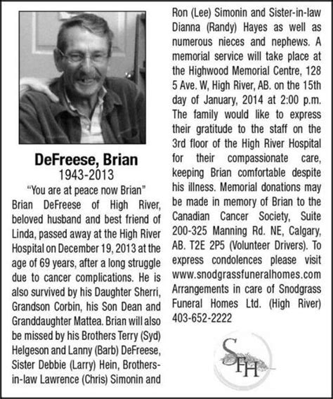 High River Times Obituaries