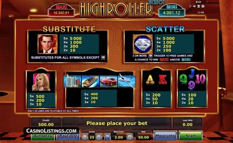 High Roller jackpot slots mobile casino games online