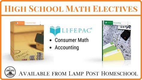 High School Math Electives Lamp Post Homeschool