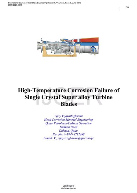 High Temperature Corrosion Fundamentals And Engine