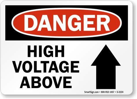 High Voltage Above Sign