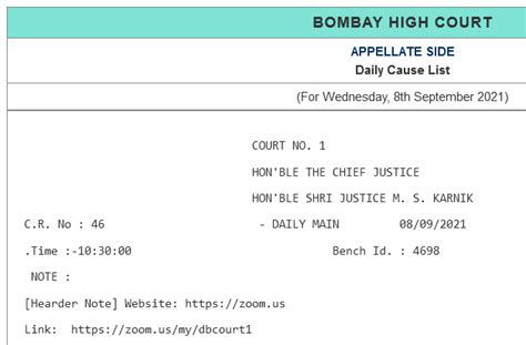 High court case cause list today.  District Court Impugned Order Referred Cases...