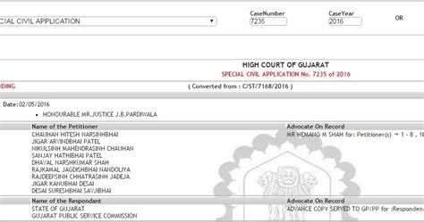 High court case status.  High Court of Gujarat Case Status Case Number FIR Number...