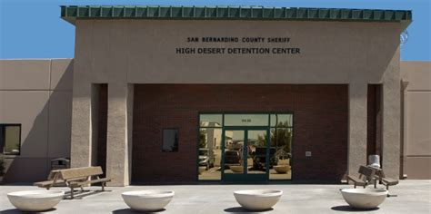 Facility Name. San Bernardino County High Desert Detention Center. Facility Type. County Jail. Address. 9438 Commerce Way, Adelanto, CA, 92301. Phone. 760-530-9300. 