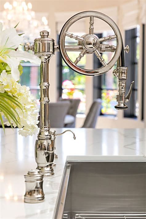 High end kitchen faucets. For example, a standard kitchen faucet without a pull-out or pull-down spout is usually less expensive than a model with these factors. Or, a basic single-handle bathroom faucet with a run-of-the-mill design is usually cheaper than a widespread high-arc bathroom faucet. Generally speaking, the fancier the tap, the more expensive it’ll be. 