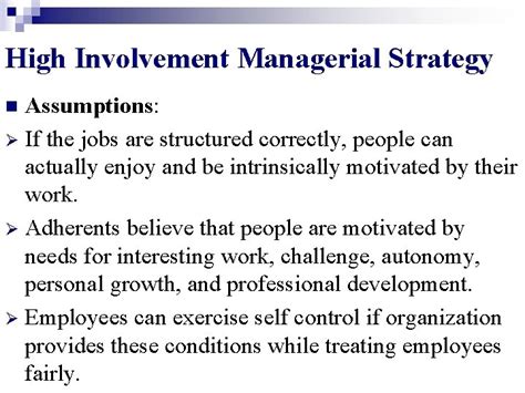 High involvement managerial strategy compensation.  Aug 10, 2024 · Discover hig...