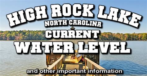 High rock lake levels. High Rock Lake Lexington NC. Created in 1929, High Rock Lake is the northernmost of the Uwharrie Lakes and the second largest lake in North Carolina behind Lake Norman. Its water surface covers 15,180 acres (61 km2) and there are 365 miles (587 km) of shoreline. It begins at the confluence of the Yadkin River and the South Yadkin River. 