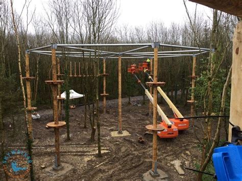 High ropes course construction. .  ...