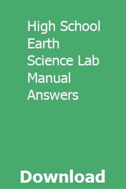 High school earth science lab manual answers. - Intro to mathcad 15 solutions manual.