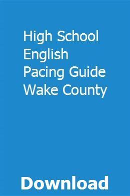 High school english pacing guide wake county. - Medical laboratory science textbook by ochei.