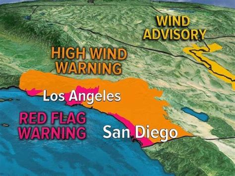 High wind warning issued for parts of Southern California
