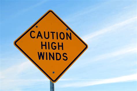 High winds causing dangerous road conditions