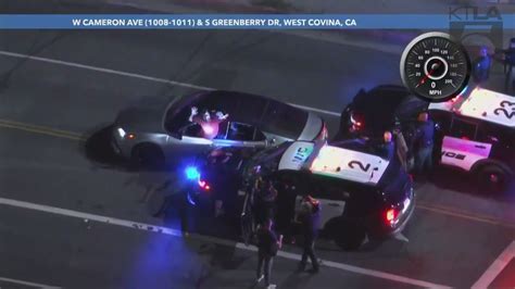 High-speed pursuit suspect surrenders to police