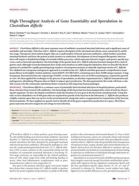 High-throughput analysis of gene essentiality and sporulation in ...