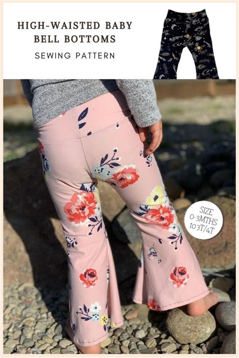 HighWaisted Baby Bell Bottoms sewing pattern (03mths to 3T/4T) Sew