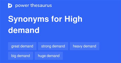 Higher Demand synonyms - 56 Words and Phrases for Higher …