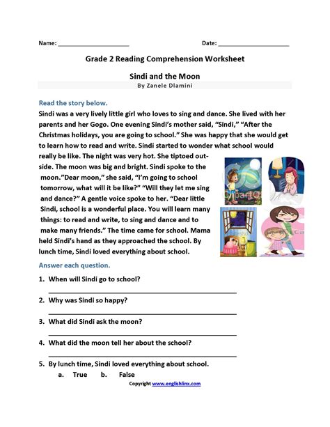 Higher Level Comprehension Questions For Second Grade