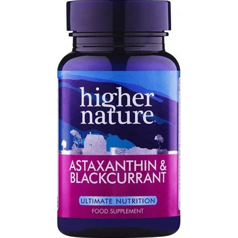 Higher Nature Astaxanthin & Blackcurrant 90 Capsules