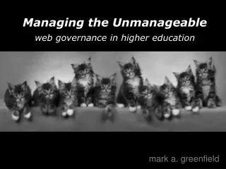 Higher ed web governance and web leadership …