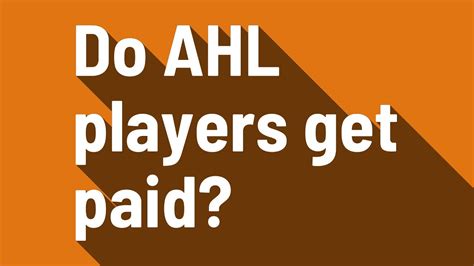 Highest Paid AHL Player - How To Discuss