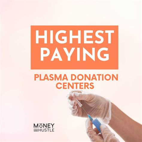 Here are some of the popular plasma donation