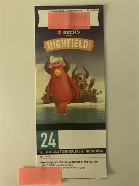 Highfield Festival 2024 - Festivalticket Grüner Wohnen Camping