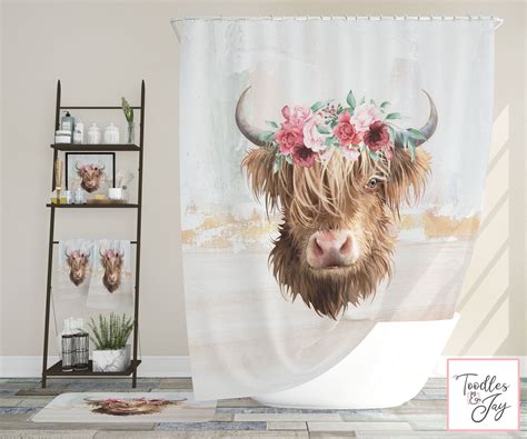 Highland cow shower curtain. Things To Know About Highland cow shower curtain. 