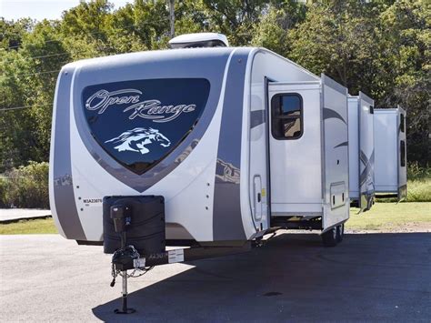 Highland ridge rv. 2024 Open Range Travel Trailers. Starting at $79,560. Sleeps up to 9. Length 37' 7" - 39' 5". Weight 9,370 - 10,295 lbs. Learn More Browse Floorplans. If you’re looking for a lightweight camper that’s great for families, then this travel trailer is a perfect fit. Explore all the space-maximizing floorplans! 