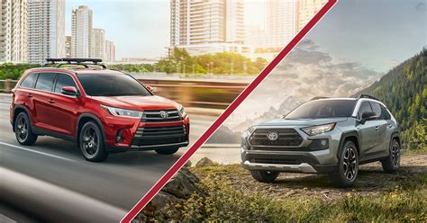 Highlander vs rav4. The Toyota Highlander has a little less horsepower than the Toyota RAV4 Prime. Powertrain. Due to its much higher torque, the Toyota Highlander does a much better job of transmitting its engine's horsepower to its wheels than the Toyota RAV4 Prime. Utility. Soccer Moms and those who need to chauffeur around a lot of … 