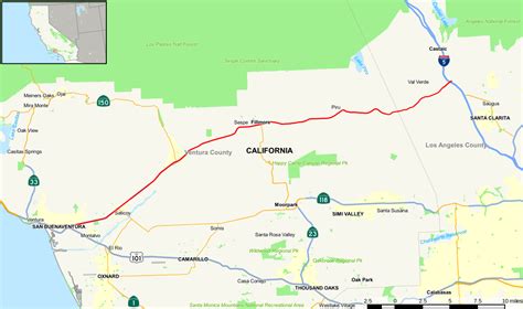 Just past Magic Mountain is CA Highway 126 which runs west through Piru, Fillmore, Santa Paula, ending at Ventura. Lovely farm country along the Santa Clara River where …. 