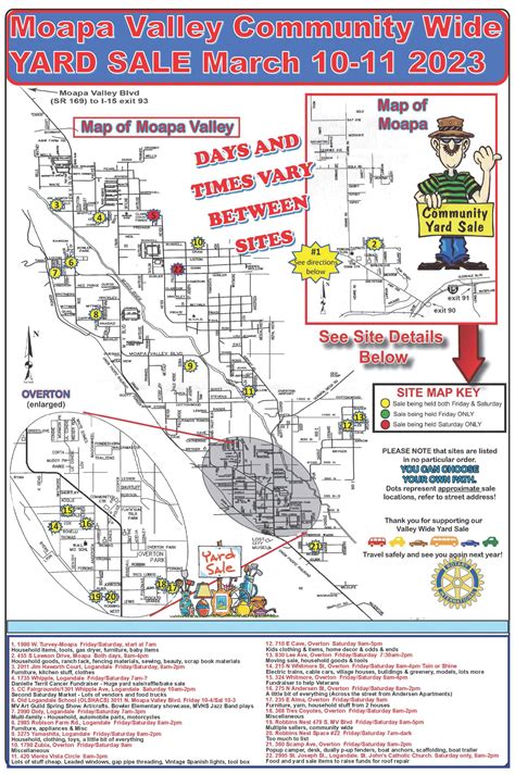 Held annually on the last FULL weekend in June. Fri. & Sat. 9-5 with Sunday 9-1. However, if July 1st falls on any of those three days, THEN the sale moves up a weekend. The 52 mile long yard sale.... 