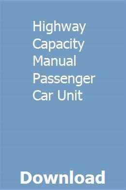 Highway capacity manual passenger car unit. - The studio builders handbook book dvd by bobby owsinski dennis moody 2011 paperback.