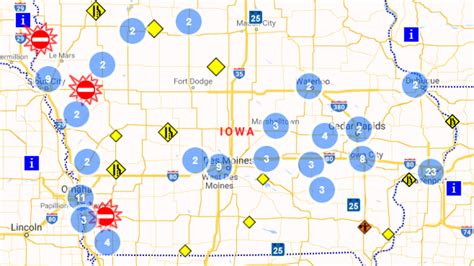  Iowa DOT’s 511 Traveler Information allows you to c