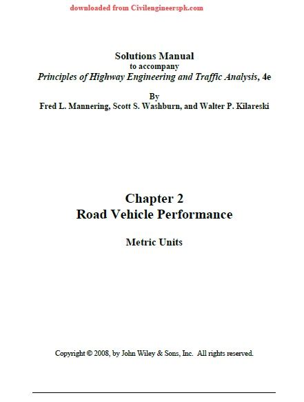 Highway engineering traffic analysis solution manual. - Cub cadet rasaerba trattore lt manuale di riparazione per officina.