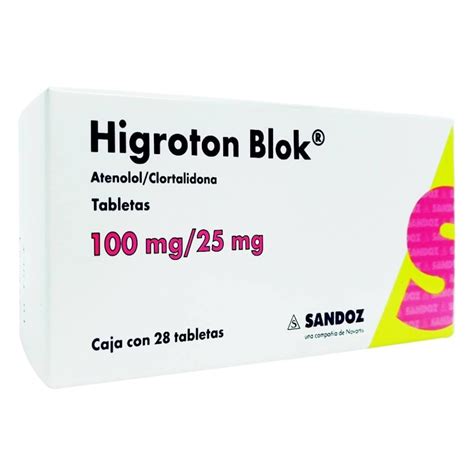 Higroton Blok 100/25 mg Oral 28 tabletas - FAhorro