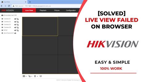Hikvision live view web browser not working. 265, and their enhanced ve...