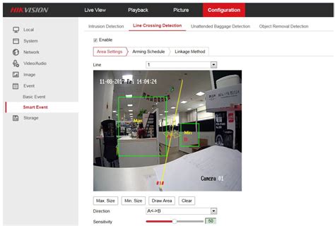 Hikvision smart event face detection.  Obviously the camera's smart event for intrusion...