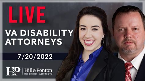 Hill and ponton va disability. Hi there, we go live on a weekly basis answering real veterans' questions on VA disability. We're VA-Accredited attorneys trying to help as many vets as we can. Check out our live audio replays here, H&P Disability Direct - The Road to VA Compensation by Hill and Ponton. We share insight for veter… 