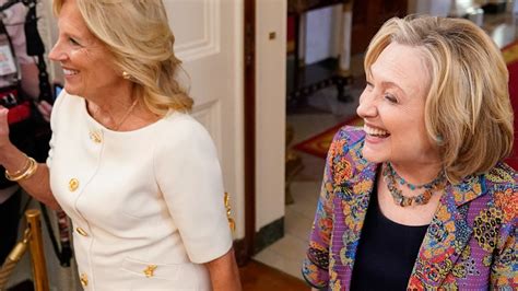 Hillary Clinton joins Jill Biden at the White House to honor recipients of a prestigious arts prize
