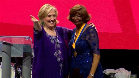 Hillary Clinton presents award on final night of national NAACP convention in Boston
