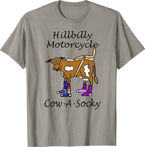 Hillbilly Motorcycle Funny Cow Gift Cow A Socky Tank Top