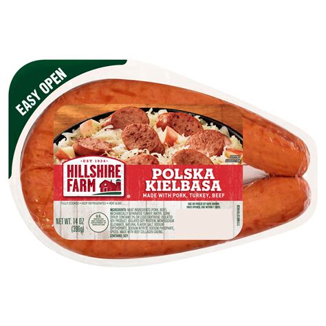 Hillshire farms kielbasa. Hillshire Farm Polska Kielbasa Is A Welcome Addition To Any Recipe. Try cutting some Hillshire Farm Sausage up in a frying pan and adding some fresh onions, mushrooms and peppers to it. Why not put a few rings of Hillshire Kielbasa on the grill until they're plump and juicy, then slice them up and dip them in your favorite sauces. ... 