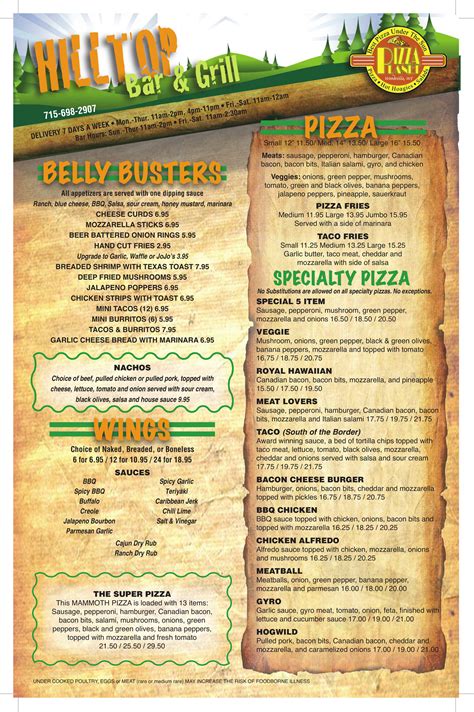 Hilltop Bar - Menu & Reviews - Oscoda 48750