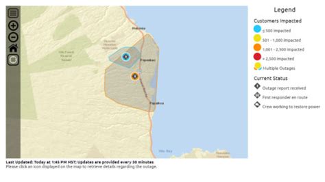 Power Outage at the Hilo Hawaii Wastewater Treatment Plant ... 2021 a power outage is scheduled for North Kohala from 8pm to 6am on Friday, July 30, 2021.. 